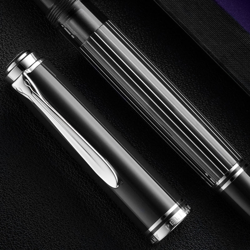 Pelikan M815 Fountain Pen - Metal Striped Black (Special Edition)