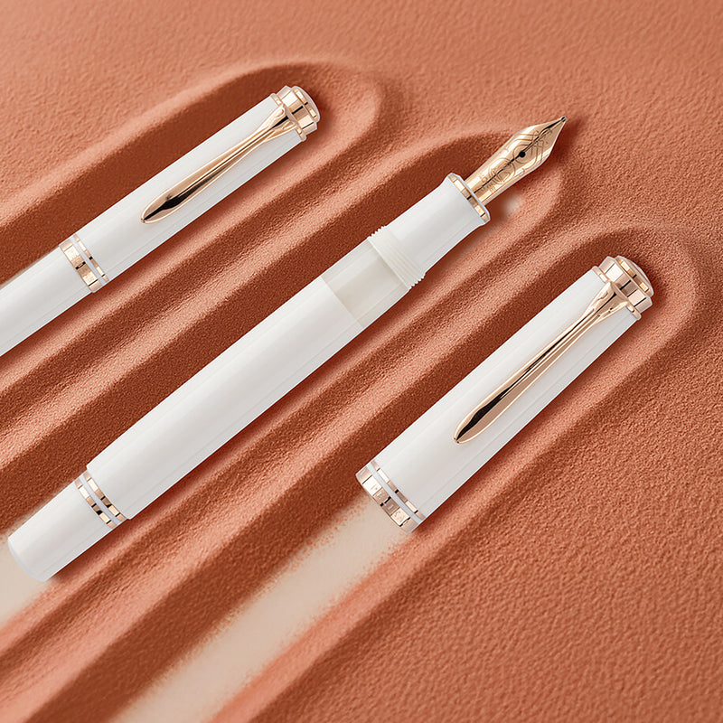Pelikan M600 Fountain Pen - White & Rose Gold (Special Edition)