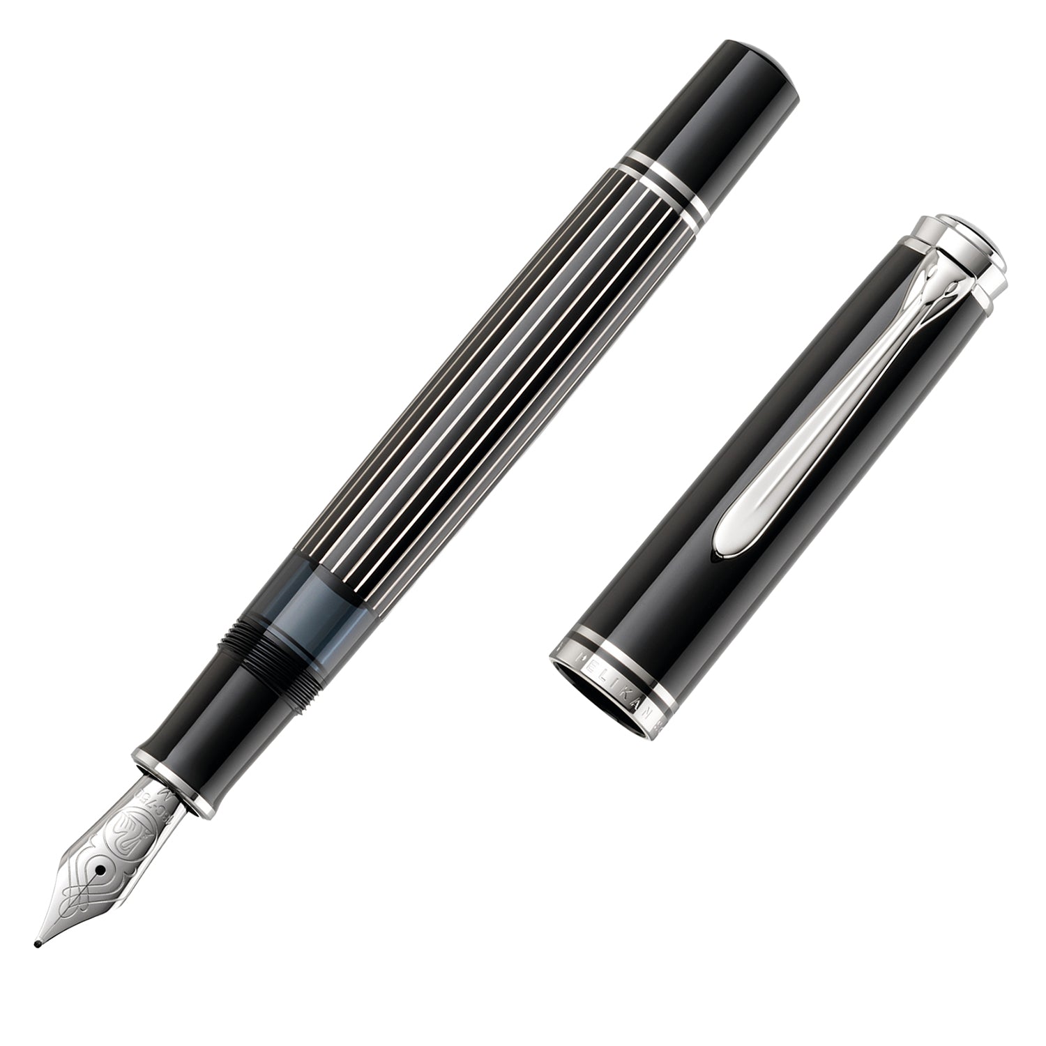 Pelikan M815 Fountain Pen - Metal Striped Black (Special Edition