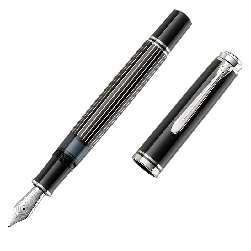 Pelikan M815 Fountain Pen - Metal Striped Black (Special Edition)