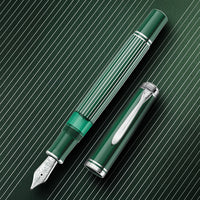 Pelikan M815 Fountain Pen - Metal Striped Green (Special Edition)