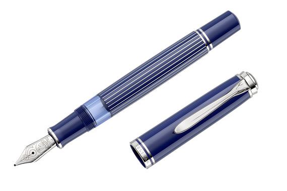 Pelikan M815 Fountain Pen - Metal Striped Blue (Special Edition)
