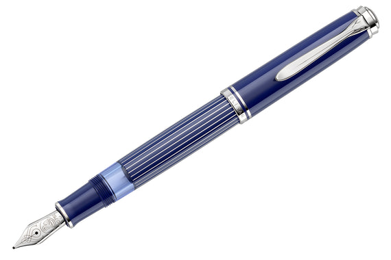 Pelikan M815 Fountain Pen - Metal Striped Blue (Special Edition)