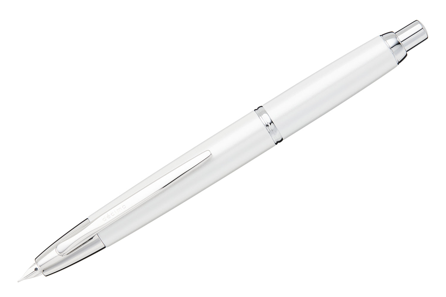 Pilot Vanishing Point Decimo Fountain Pen - White - Medium