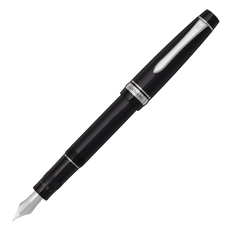 Pilot Justus 95 Fountain Pen - Black/Rhodium
