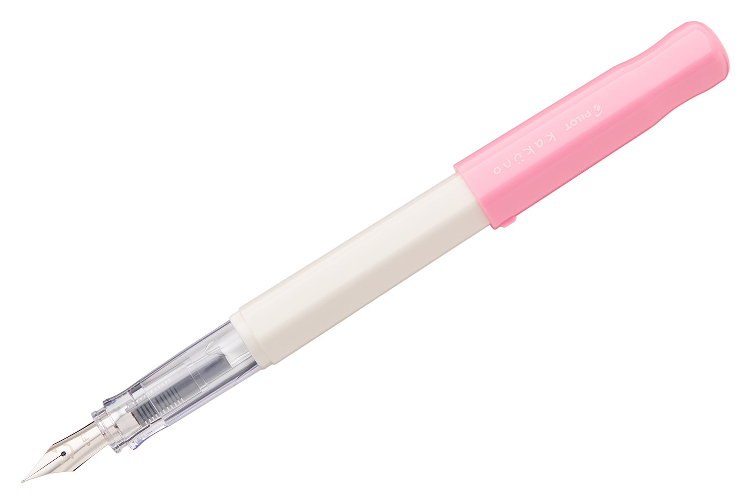 Pilot Kakuno Fountain Pen - Pink/White - The Goulet Pen Company