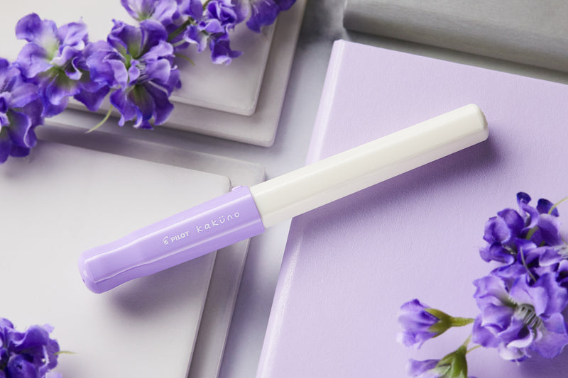 Pilot Kakuno Fountain Pen - Purple/White - The Goulet Pen Company