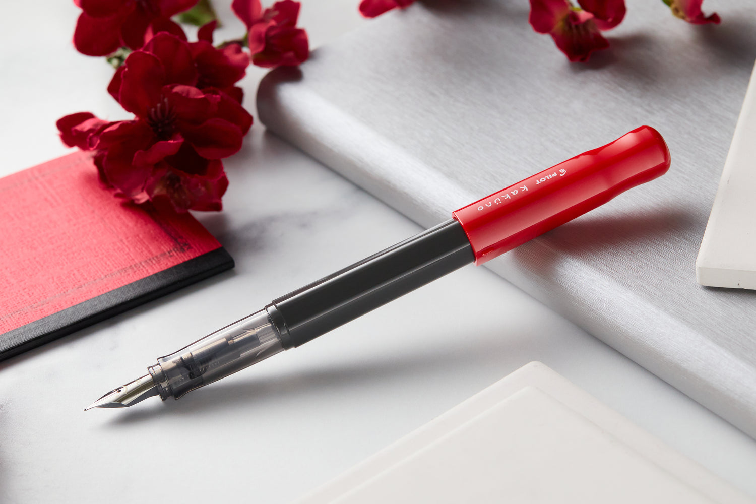 Pilot Kakuno Orange/Grey Fountain Pen – Pen Classics