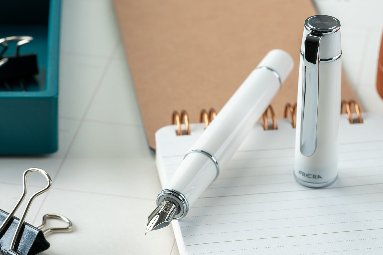 Prera Pilot Prera Fountain Pen - Porcelain White - The Goulet Pen Company