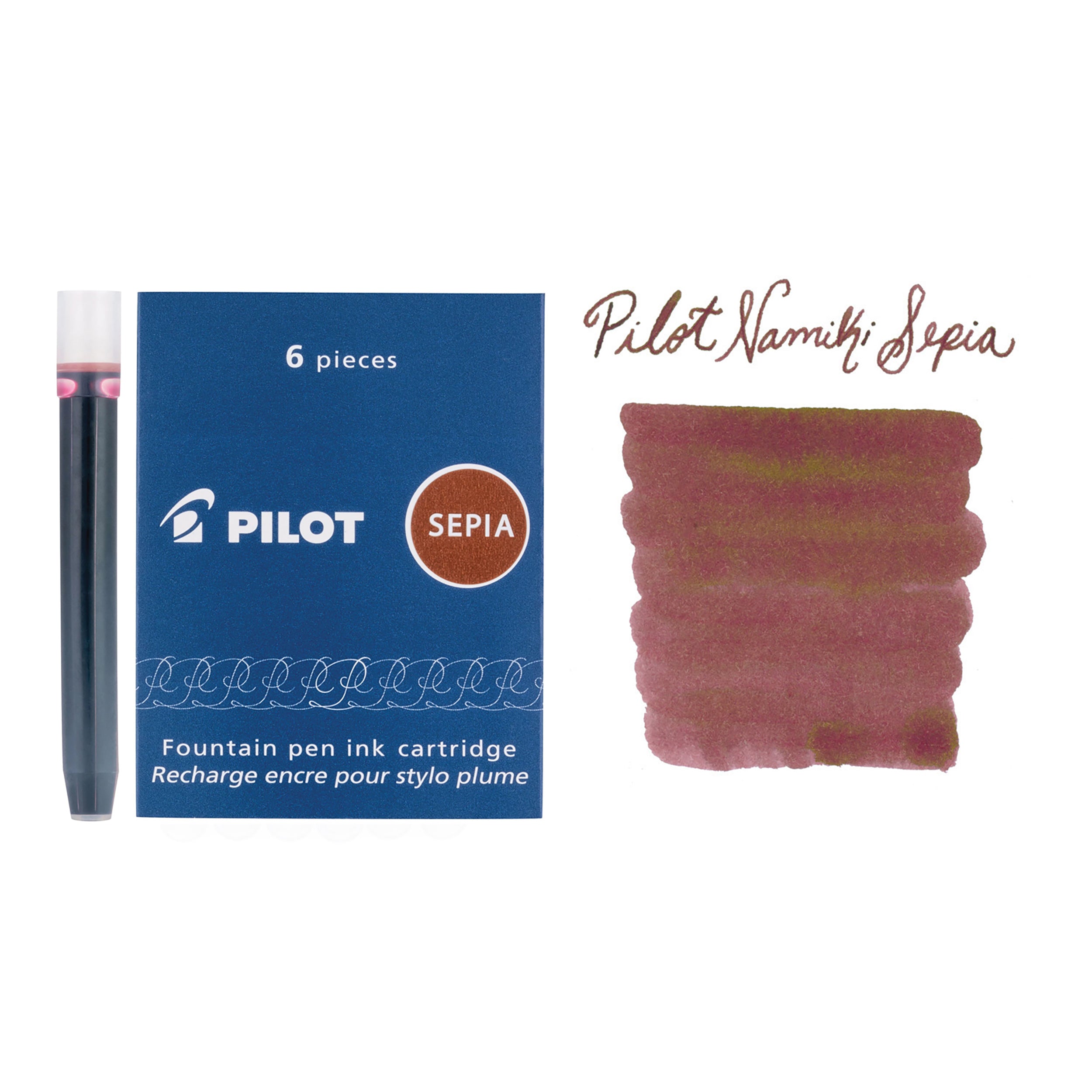 Sepia Ink Color Pilot Namiki Sepia - Fountain Pen Ink Cartridges - The Goulet Pen Company