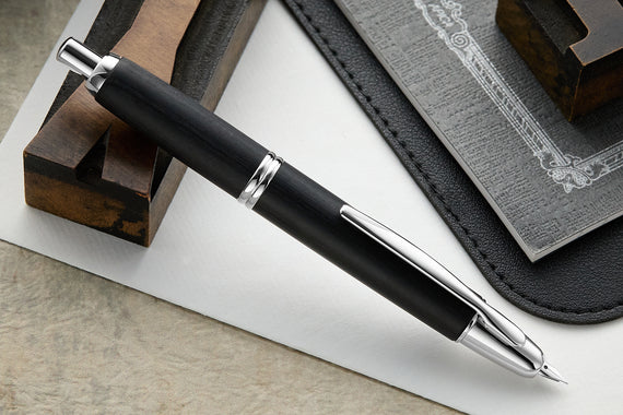 Pilot Vanishing Point Fountain Pen - Birchwood Black