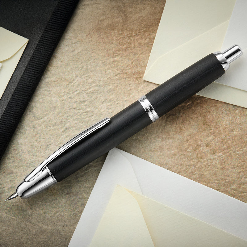 Pilot Vanishing Point Fountain Pen - Birchwood Black