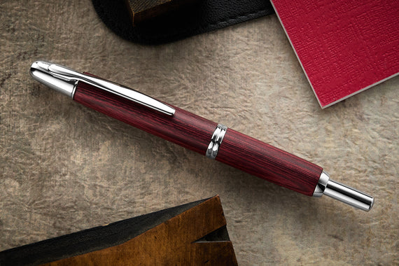 Pilot Vanishing Point Fountain Pen - Birchwood Red