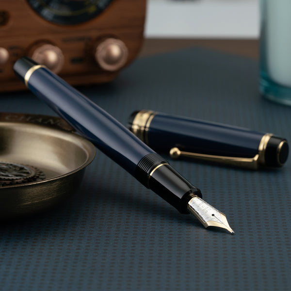 Pilot Custom 845 Urushi Fountain Pen - Prussian Blue - The Goulet