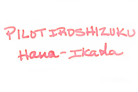 Pilot Iroshizuku Hana-ikada - Ink sample  on white background