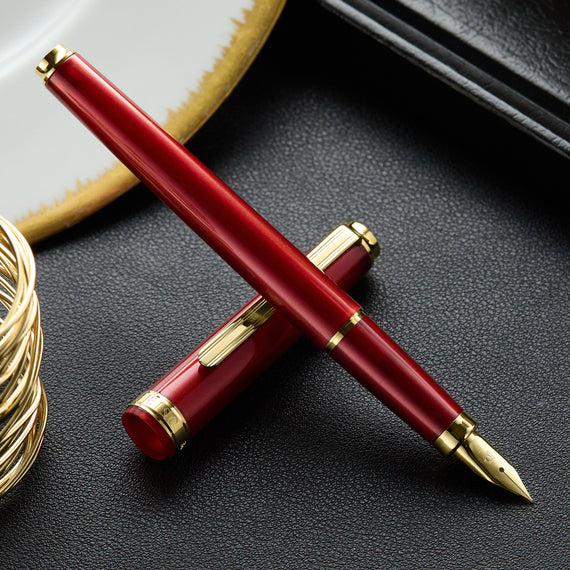 Platinum BISO Fountain Pen - Flame Red