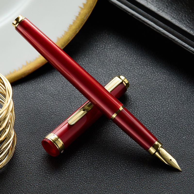 Platinum BISO Fountain Pen - Flame Red