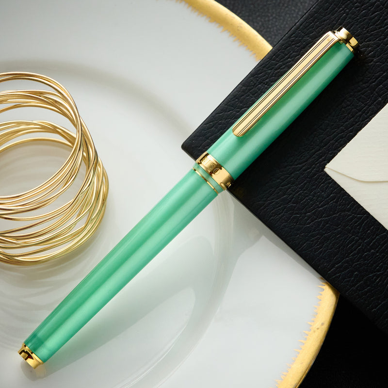 Platinum BISO Fountain Pen - Sparkle Mint Green (Limited Edition)