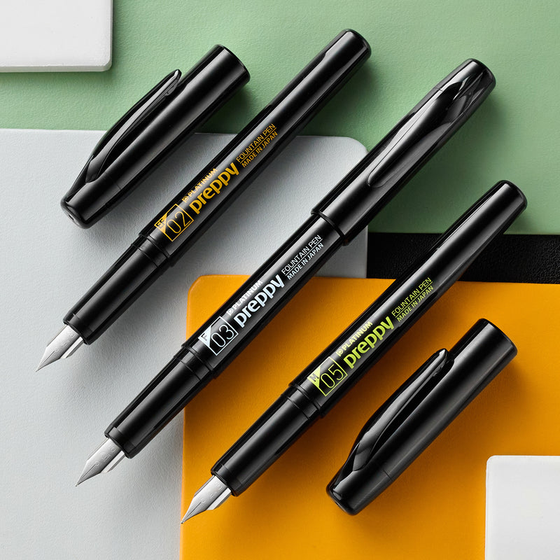 Platinum Preppy Fountain Pen - Black Edition/Yellow (Limited Edition)