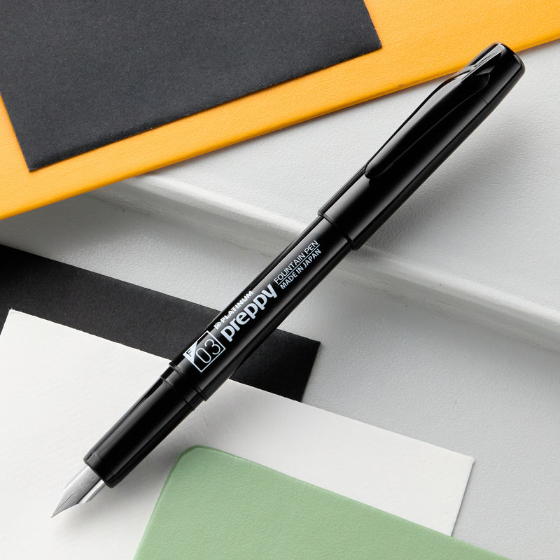 Platinum Preppy Fountain Pen - Black Edition/White (Limited Edition)