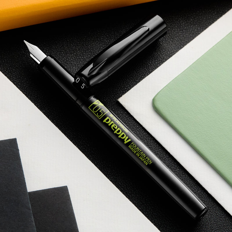 Platinum Preppy Fountain Pen - Black Edition/Yellow (Limited Edition)