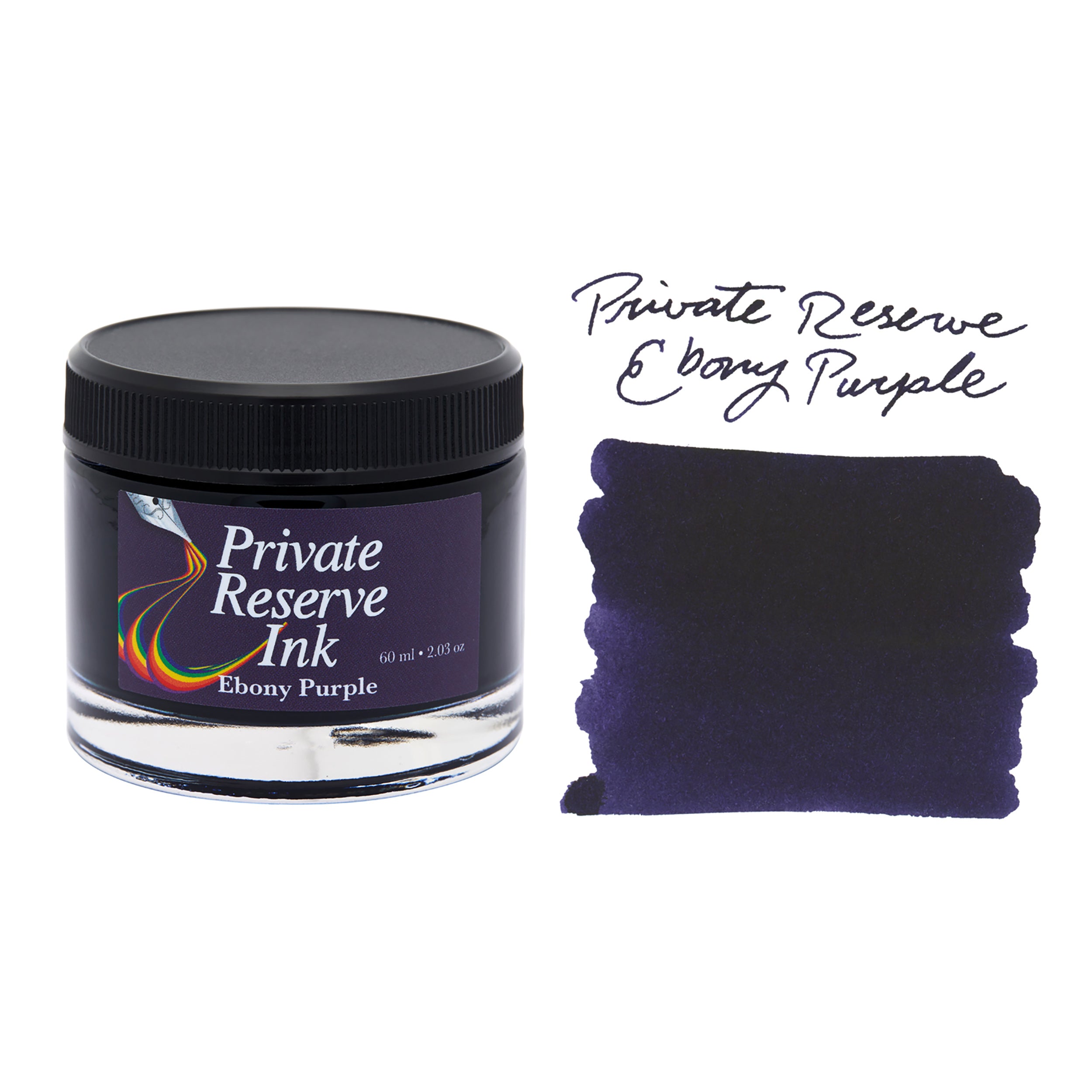 Purple Ink Ramsgate Private Reserve Ebony Purple - 60ml Bottled Fountain Pen Ink - The ...