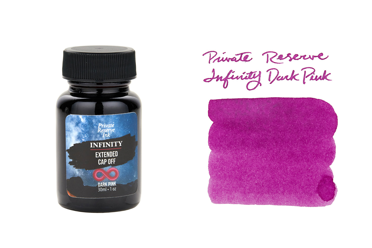 Coloured Ink Back Private Reserve Infinity Dark Pink - 30ml Bottled Fountain Pen Ink ...