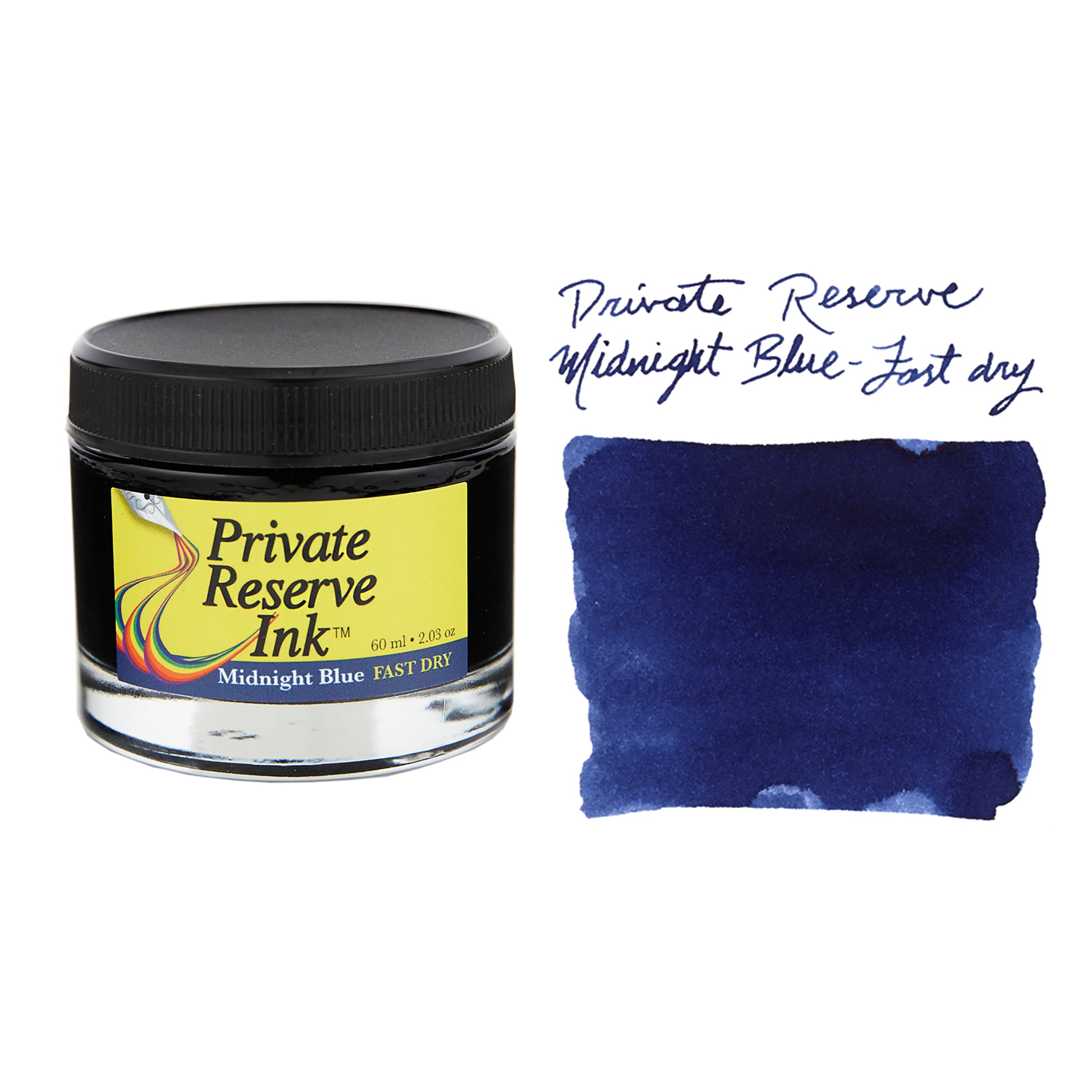 Private Reserve Midnight Blue Fast Dry - 60ml Bottled Fountain Pen