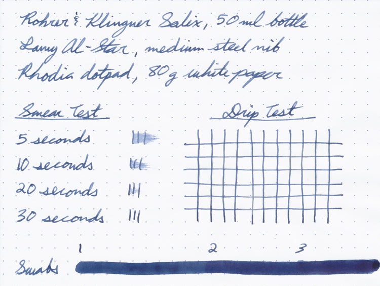 Rohrer & Klingner Salix (iron gall) - Ink Sample