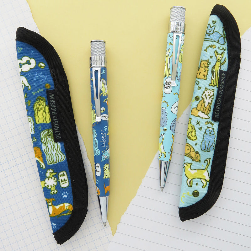 Retro 51 x Rickshaw Bagworks 1 Pen Sleeve - Cat Rescue VI