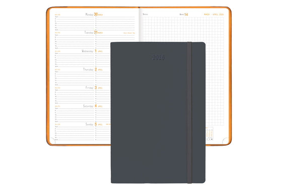 Rhodia 2026 Weekly Planner - Titanium