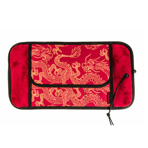 Rickshaw Bagworks Deluxe 6-Pen Roll - Red/Gold Dragon