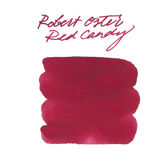 Robert Oster Red Candy Ink swab  on white background