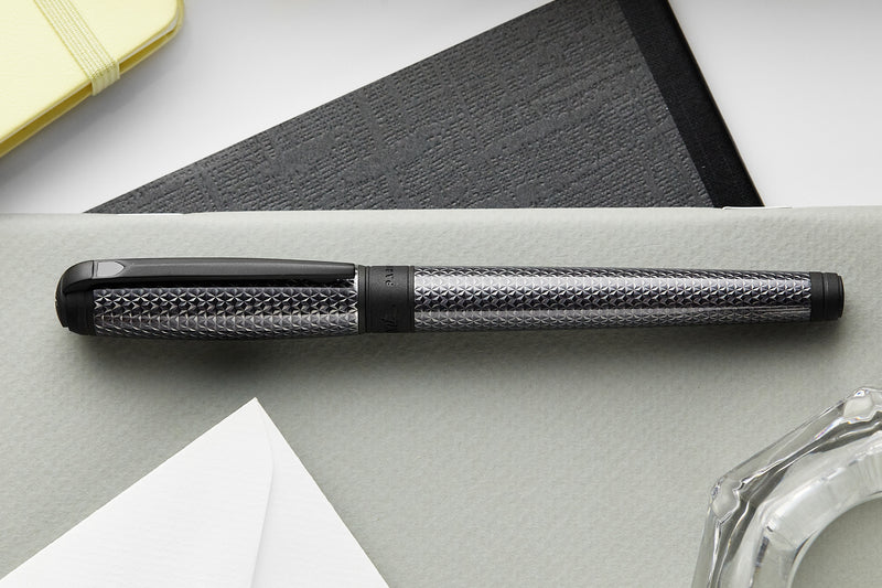 S.T. Dupont Line D Large Fountain Pen - Firehead Guilloche Graphite ...