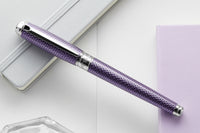 S.T. Dupont Line D Large Fountain Pen - Firehead Guilloche Lilac