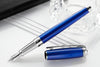 S.T. Dupont Line D Large Fountain Pen - Firehead Guilloche Ocean Blue