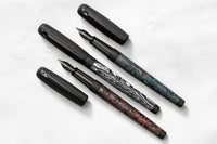 (Bottom Shelf) S.T. Dupont Line D Large Carbon Fountain Pen - Dark Storm