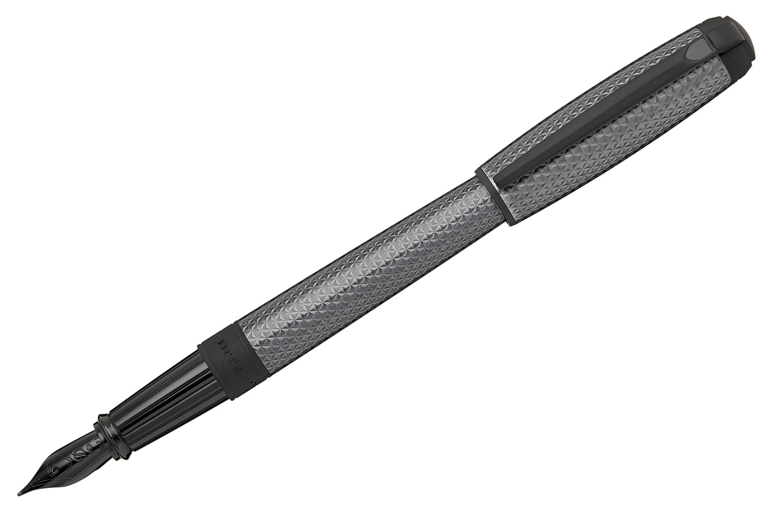 S.T. Dupont Line D Large Fountain Pen - Firehead Guilloche Graphite ...