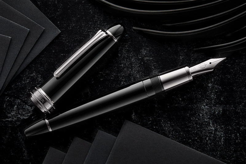 Sailor 1911L Naginata Togi Fountain Pen - Black/Black