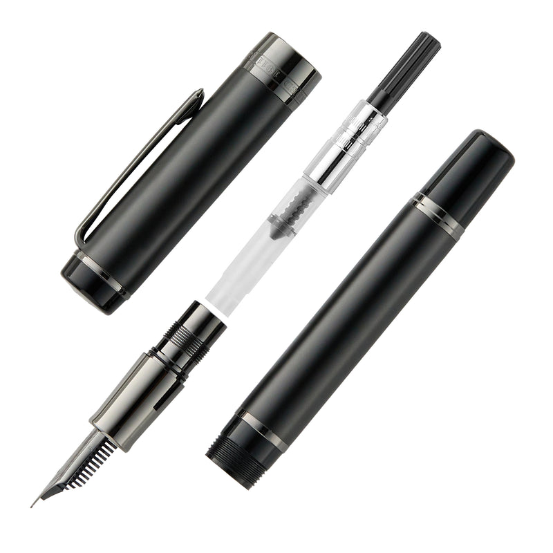 Sailor CYLINT Fountain Pen - Matte Black Stainless Steel