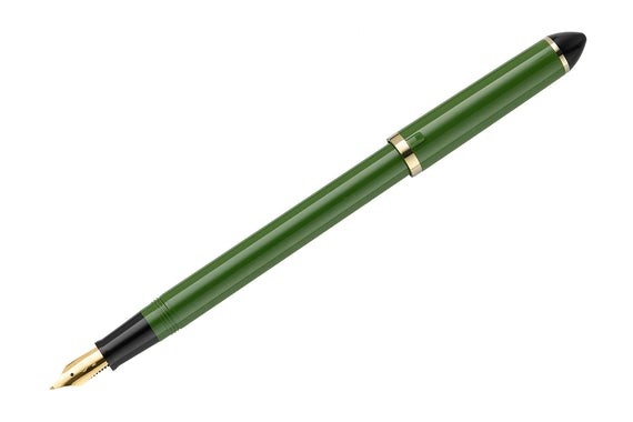 Sailor Compass Fude De Mannen Fountain Pen - Dark Green, 55°