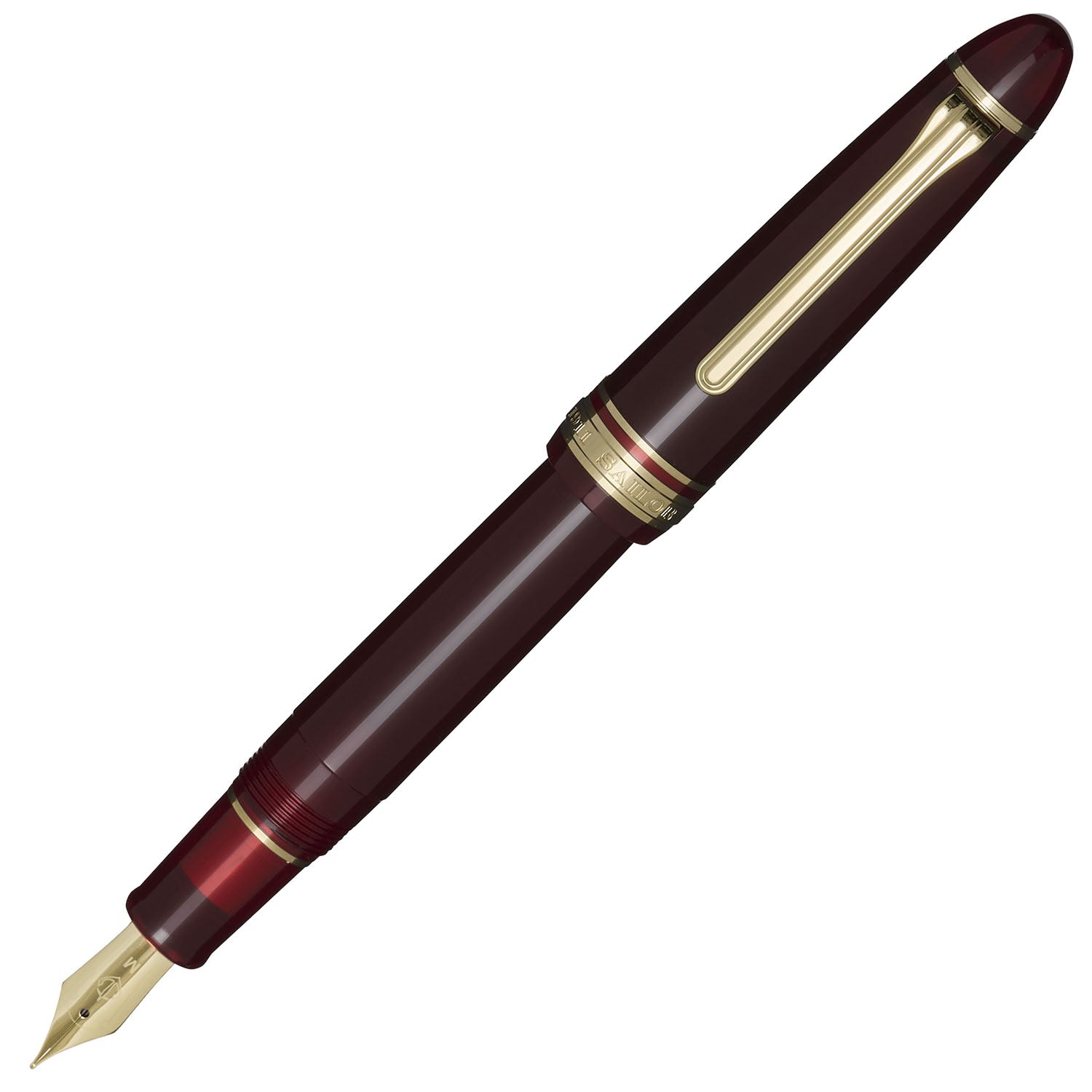 SAILOR セーラー 1911 万年筆 ボルドー 14k Sailor 1911 Casual L Basis Fountain Pen - Muted Red - The Goulet