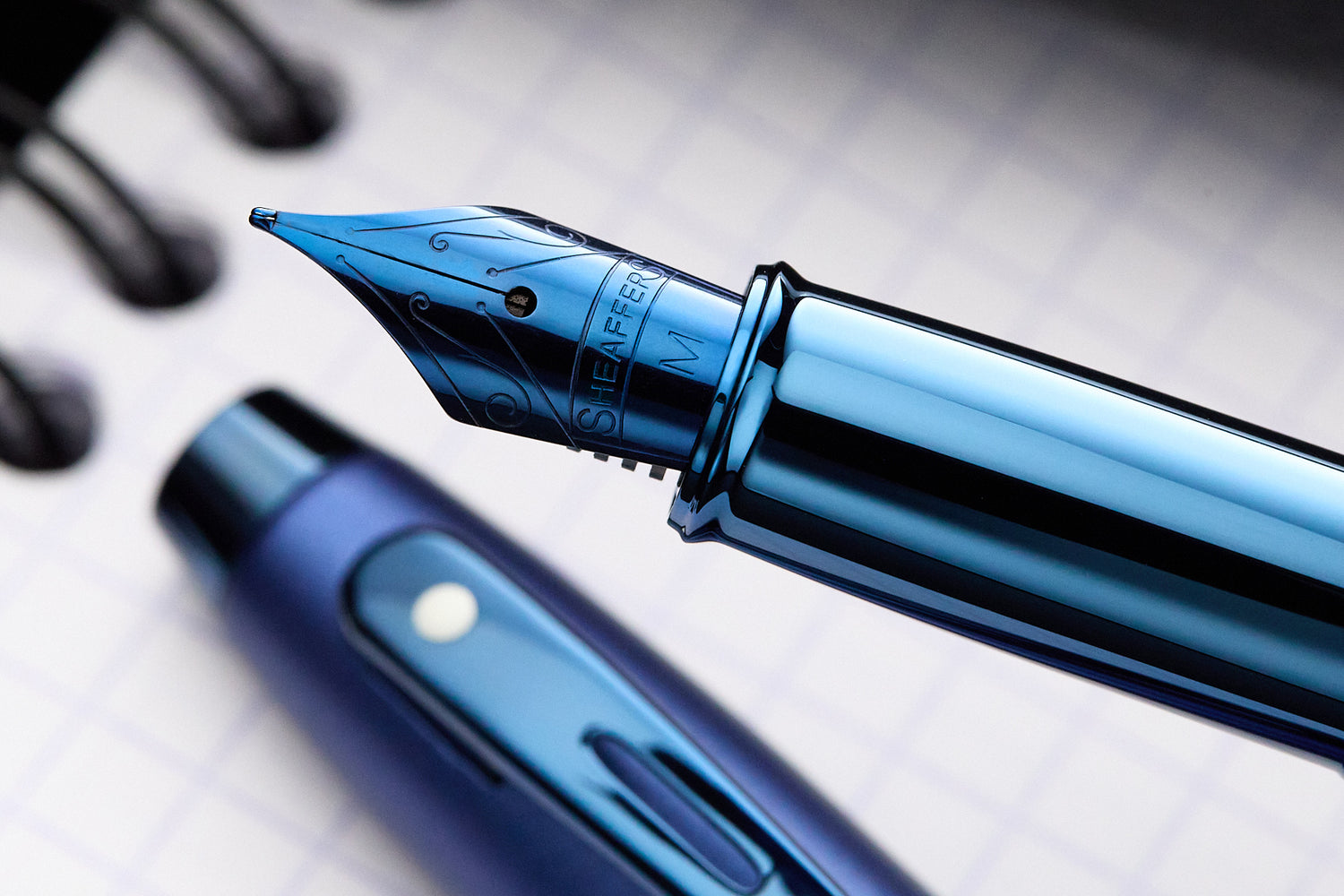 Sheaffer Pen Sheaffer 100 Fountain Pen - Satin Blue - The Goulet Pen Company
