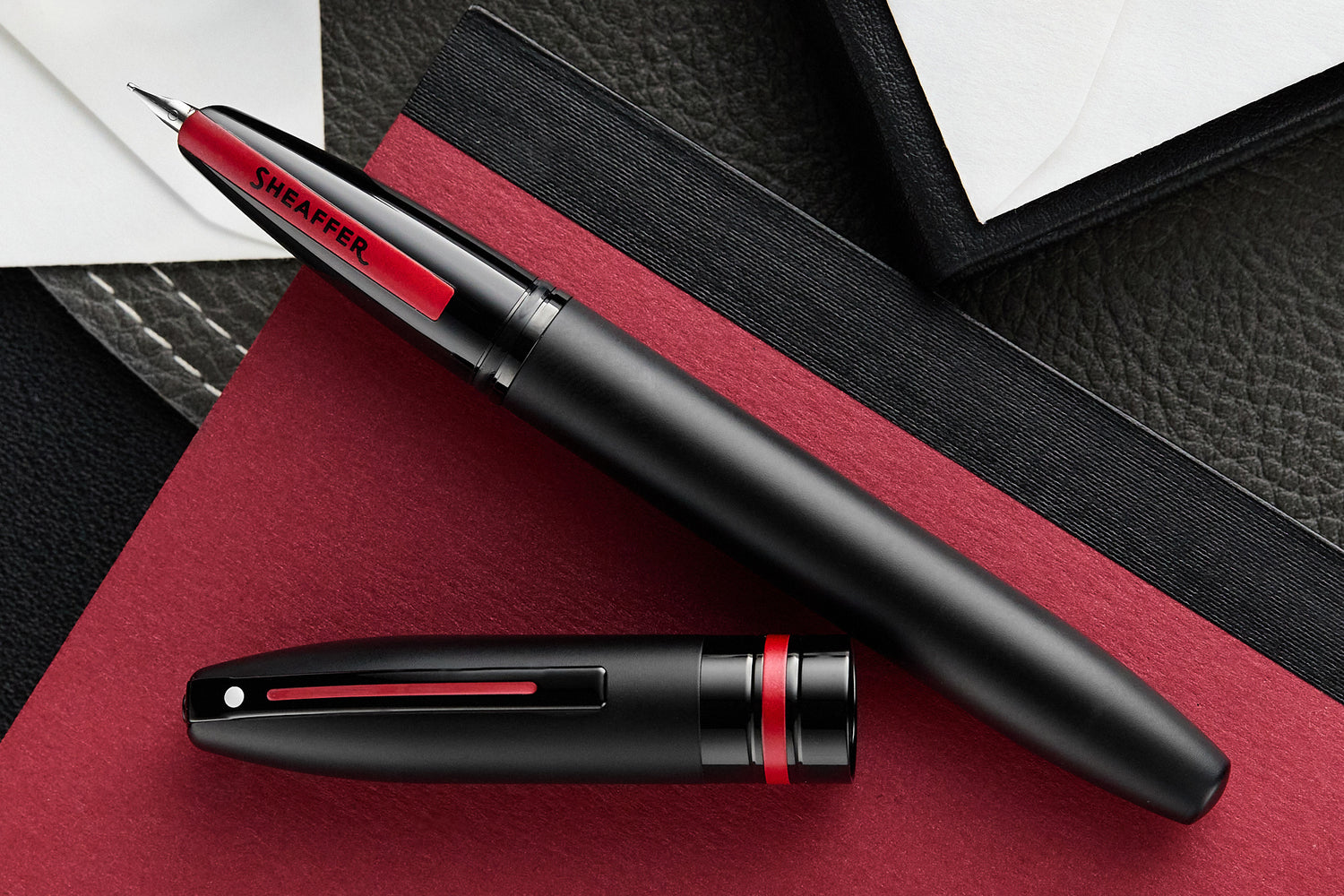 Sheaffer Icon Fountain Pen - Black/Red - The Goulet Pen Company