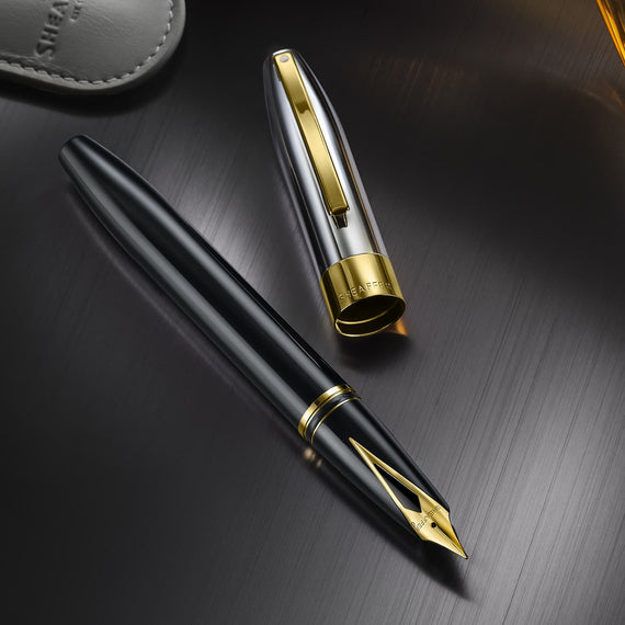 Sheaffer Legacy Fountain Pen - Black w/ Chrome Cap