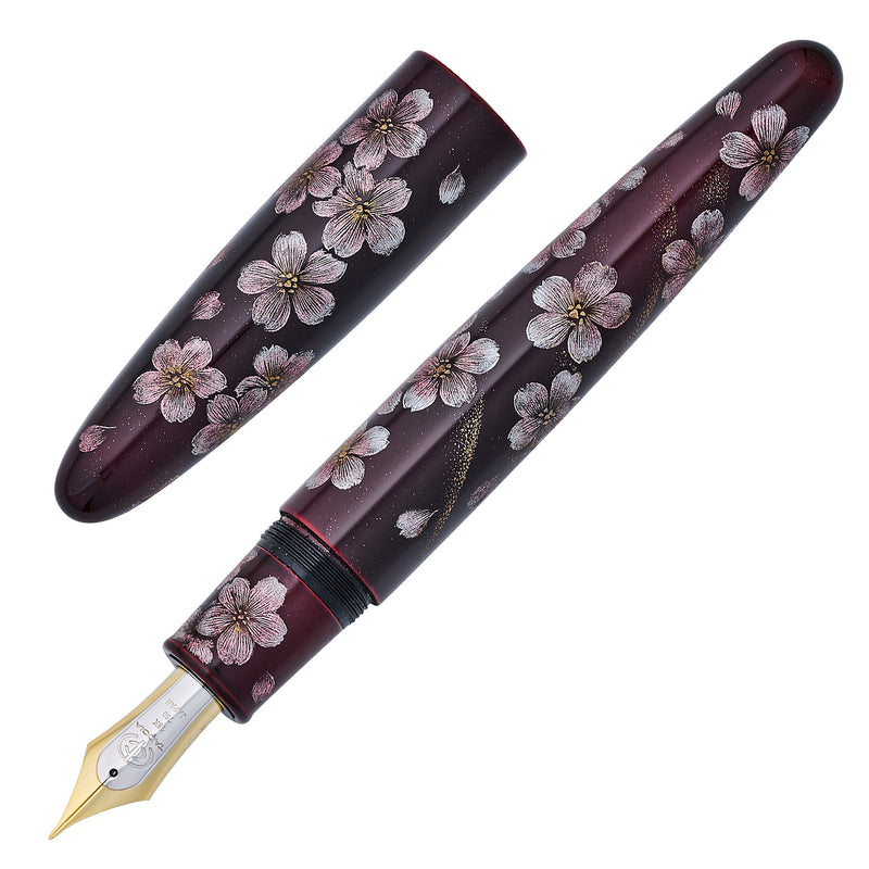 TACCIA Empress Maki-e Fountain Pen - Aka Fuji and Sakura Chinkin Benizakura (Limited Edition)