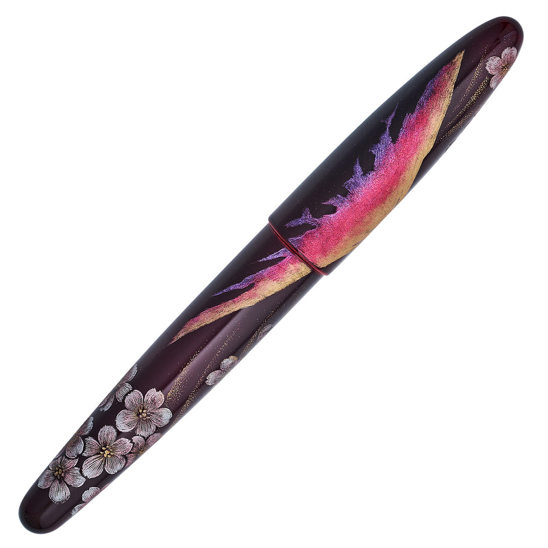 TACCIA Empress Maki-e Fountain Pen - Aka Fuji and Sakura Chinkin Benizakura (Limited Edition)
