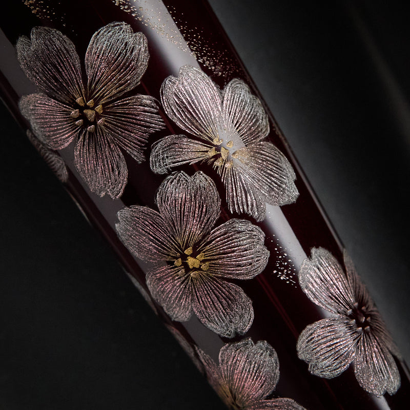 TACCIA Empress Maki-e Fountain Pen - Aka Fuji and Sakura Chinkin Benizakura (Limited Edition)