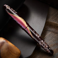 TACCIA Empress Maki-e Fountain Pen - Aka Fuji and Sakura Chinkin Benizakura (Limited Edition)