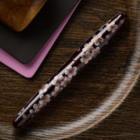 TACCIA Empress Maki-e Fountain Pen - Aka Fuji and Sakura Chinkin Benizakura (Limited Edition)